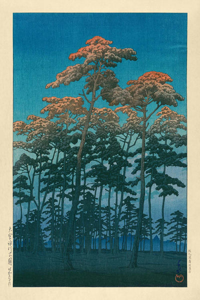 Parque Hikawa en Omiya por Hasui Kawase, 1935 