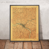 Old Map of Charleston, West Virginia by USGS, 1909 – Kanawha River & Kanawha Valley
