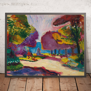 Ein gerahmtes Bild des Jardin du Luxembourg, Paris (Luxembourg-Garten, Paris) von Henri Matisse, 1902