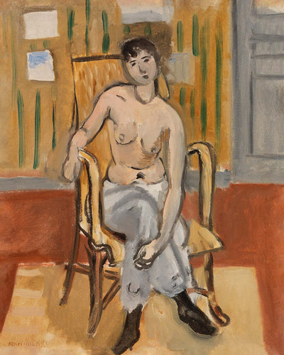 Nu assis dans une chambre bronzée (Desnudo sentado en una habitación bronceada) de Henri Matisse, 1918 