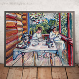 Akhtyrka. Nina and Tatiana in the veranda by Wassily Kandinsky, 1917