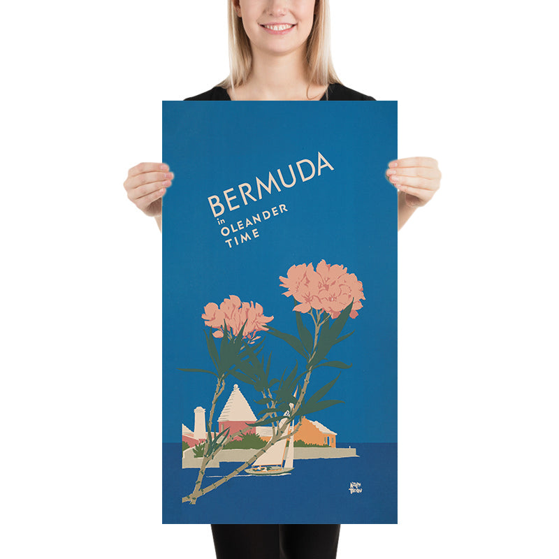 Bermuda Travel Poster: Bermuda in Oleander Time by Adolph Treidler, 1952