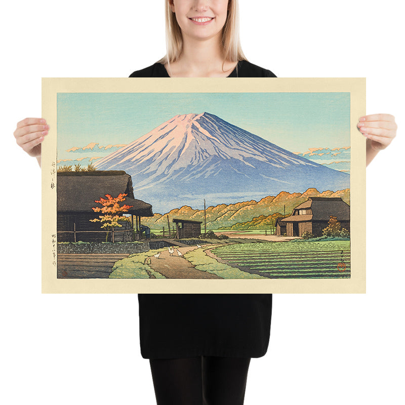 Herbst in Funatsu mit dem Fuji von Hasui Kawase, 1935 