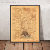 Old Map of Baltimore, Maryland by USGS, 1894 – Fort McHenry, Towson & Ellicott City