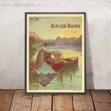 Affiche de voyage d'Aix-les-Bains : P.L.M. par Frederic Hugo d’Alési, 1897 