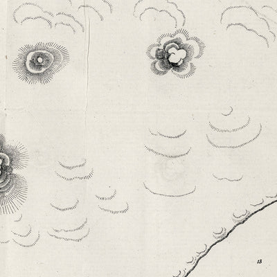 Old Nautical Map of Easter Island, 1870