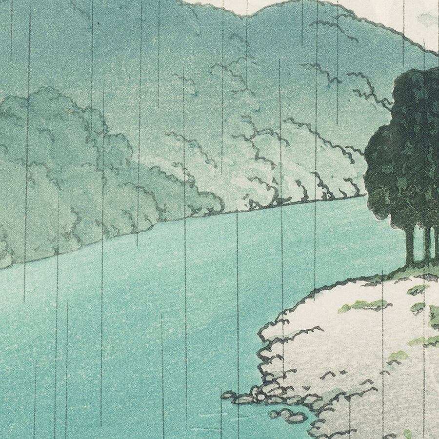 Okutama im Regen von Hasui Kawase, 1935 