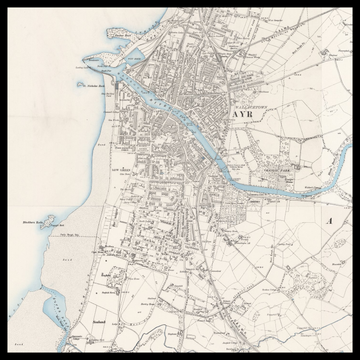 An old Ordnance Survey map of Ayr