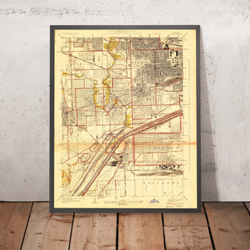 Old Map of Riverside, Illinois by USGS, 1928 – Chicago, Cicero & Berwyn