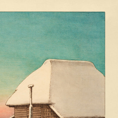 Sunset Evening Sky After Snow at Morigasaki by Hasui Kawase 1935