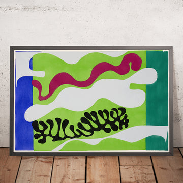 Gerahmte Abbildung von La lagune II (Die Lagune II) von Henri Matisse, 1947