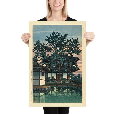 Kiko Temple, Nara Prefecture by Hasui Kawase 1935