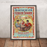 ‘t Lekker Stoopje Vintage Genever Poster, 1919