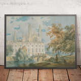 Clare Hall y la Capilla del King's College, Cambridge, desde las orillas del río Cam por Turner, 1793 