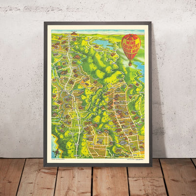 Mapa del Viejo País del Vino de Napa y Sonoma por Morales, 1981: Santa Rosa, Lago Berryessa, Río Ruso 