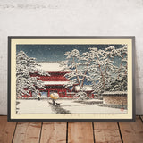Zojoji Temple in the Snow, Tokyo by Hasui Kawase 1929