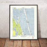 Old Map of Corolla, North Carolina by USGS, 1940 – Currituck Sound, Duck & Atlantic Ocean