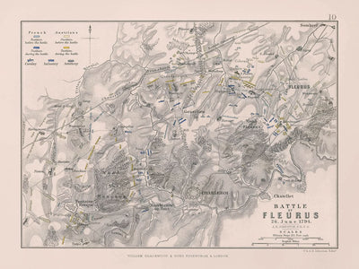 Schlacht von Fleurus, 26. Juni 1794 von AK Johnston, 1794: Französischer Revolutionskrieg 