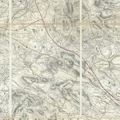 Gran Mapa Antiguo de Dublín y sus Suburbios, 1868: Meath, Clane, Rathdown, Drogheda 
