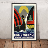 Póster de viaje de Bergen: Norges Varemesse de Gunnar Tandberg, 1927 