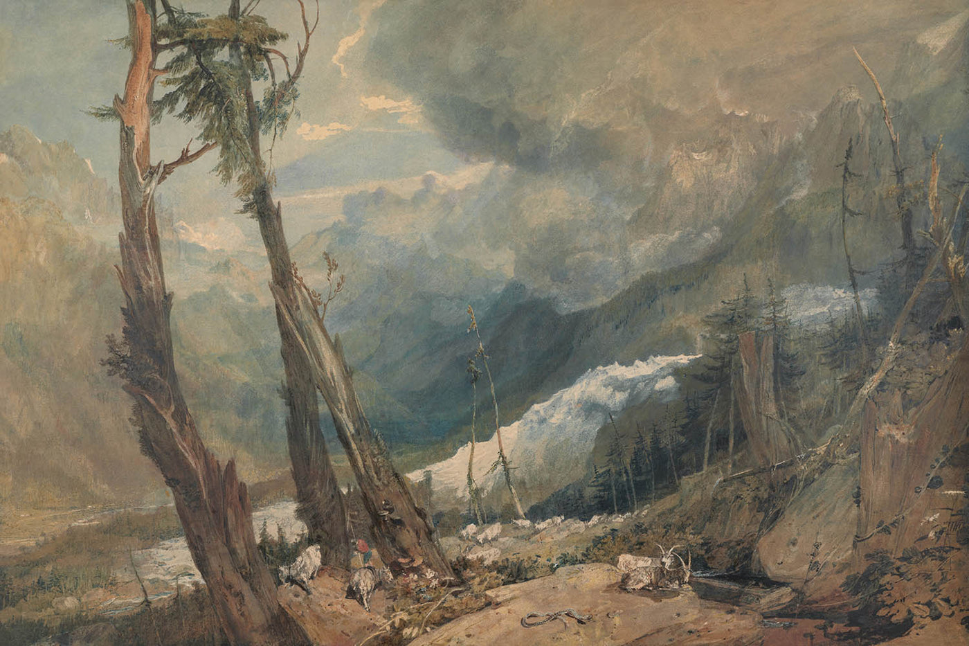 Mer de Glace, dans la vallée de Chamonix, Suisse par Turner, 1803 