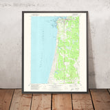 Old Map of Bandon, Oregon by USGS, 1970 – Coquille River & Pacific Ocean