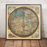 Rara Vieja Mappa Mundi de Fra Mauro, 1450: El Mejor Mapa Mundial Geocéntrico Medieval 