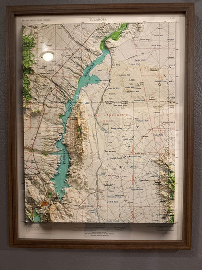 A customer photo of a personalized 3D map