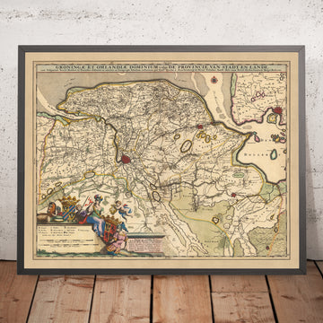 Ancienne carte de Groningue et d&