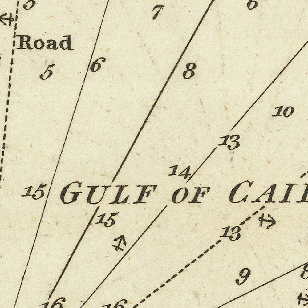 Old Gulf of Haifa, Israel Nautical Chart by Heather, 1802: Caiffe, Syria, Mount Carmel, St. Jean d'Acre