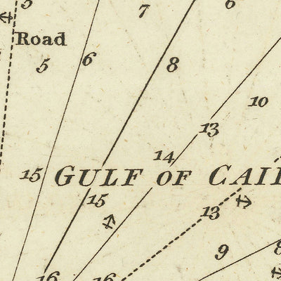 Old Gulf of Haifa, Israel Nautical Chart by Heather, 1802: Caiffe, Syria, Mount Carmel, St. Jean d'Acre