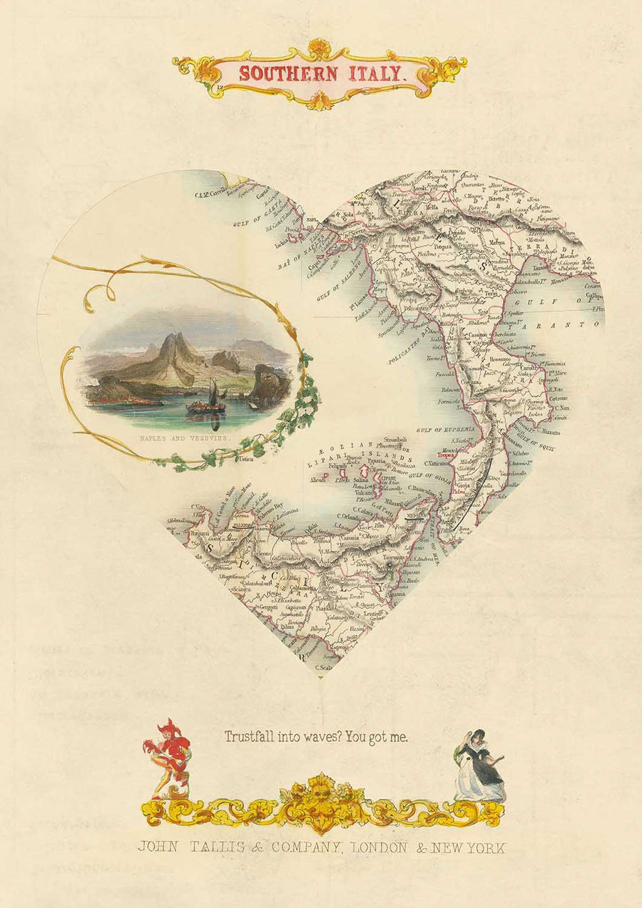 Mappa a Forma di Cuore: Regalo di Mappa Personalizzata Antica o Moderna 