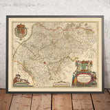 Alte Karte von Île-de-France von Visscher, 1690: Paris, Versailles, Créteil, Compiègne, Vexin Français Park 