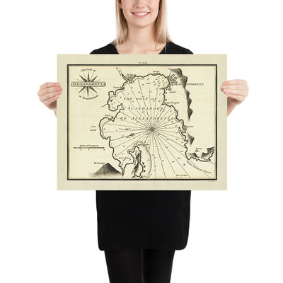 Ancien Golfe d'Alexandretta, Turquie, Carte Nautique par Heather, 1802 : Iskenderun, Scandaroon, Antioche, Rivière Ceyhan 