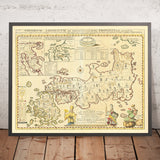 Antiguo mapa de Japón de Engelbert Kaempfer, 1727: Edo, Kioto, Osaka, Nagasaki, Nagoya