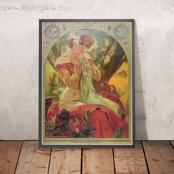 Lefèvre-Utile Sarah Bernhardt Poster by Alphonse Mucha, 1903