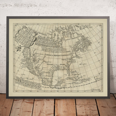 Seltene alte Karte von Nordamerika von Briggs, 1625: Cape Cod, Hudson Bay, Jamestown, Kalifornieninsel, San Diego 