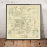 Ancienne carte d'Orlando, South Florida Sentinel, 1910 : Premiers plans de ville obtenables d'Orlando, Floride 