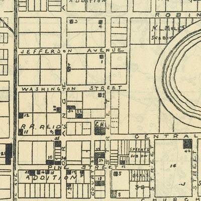 Old Map of Orlando, South Florida Sentinel, 1910: Earliest Obtainable City Plans of Orlando, Florida