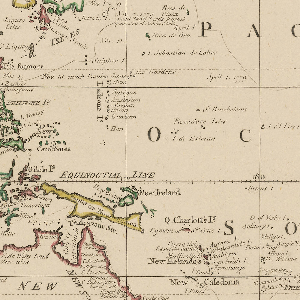 Old Pacific-Centric World Map by Hogg, 1794: Cook's Voyages, Drake, Anson, Centred on Australia & New Zealand