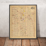 Old Map of Harlem, NYC by Bromley, 1879: Central Park, 5th Ave, Lenox Ave, St. Nicholas Ave, 7th Ave