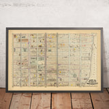 Alte Karte des Upper East Side & Lenox Hill, NYC 1879: Bibliothek, Presbyterian Hospital, NY Foundling Asylum, 7. Reg. Rüstungsplatz 