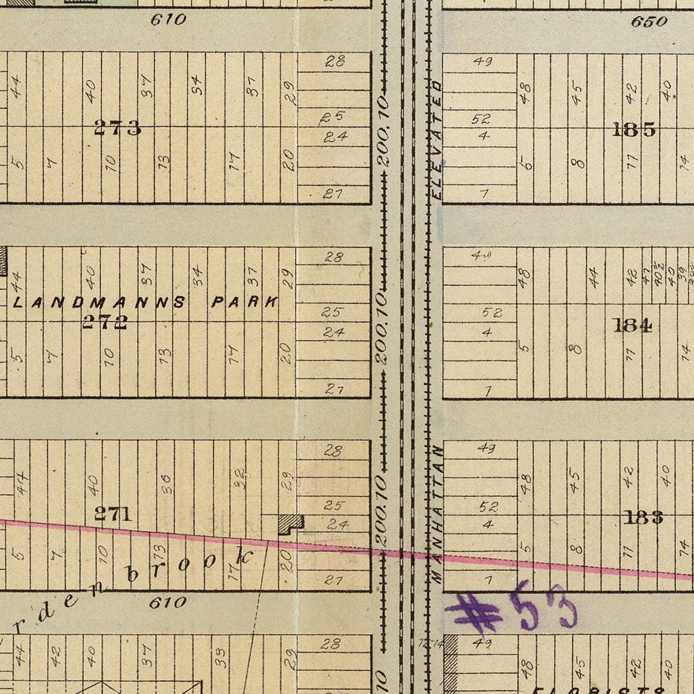 Mapa antiguo del Upper East Side y Lenox Hill, Nueva York 1879: Biblioteca, Hospital Presbiteriano, Asilo de Expósitos de Nueva York, 7.º Reg. Arsenal