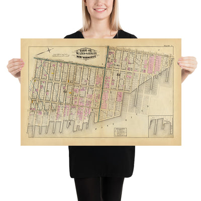 Old Map of Lower East Side, New York City, 1879: Bromley’s Detailed Wards 11 & 18