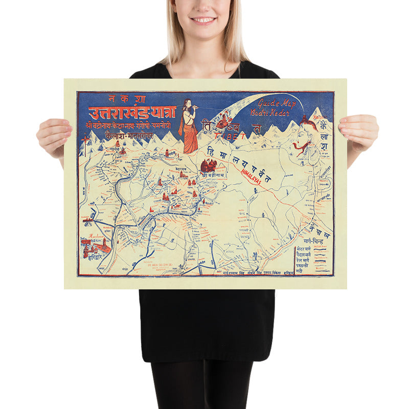 Mappa antica del pellegrinaggio dell&