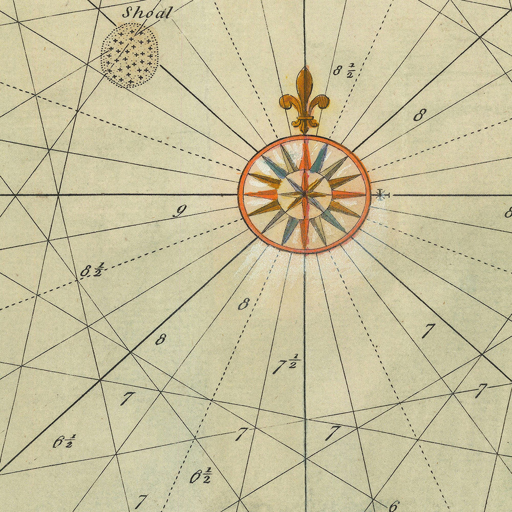 Antigua carta de Yakarta (Batavia) de van Keulen, 1778: Isla Onrust, Islas Mil, Indonesia 