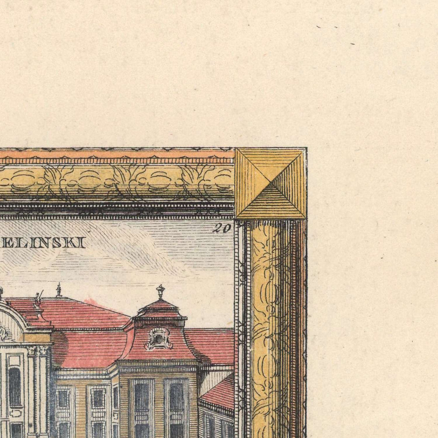 Old Map of Warsaw by Rizzi Zannoni, 1772: Vistula River, Miodowa, Senatorska, Solec, Swietojanska