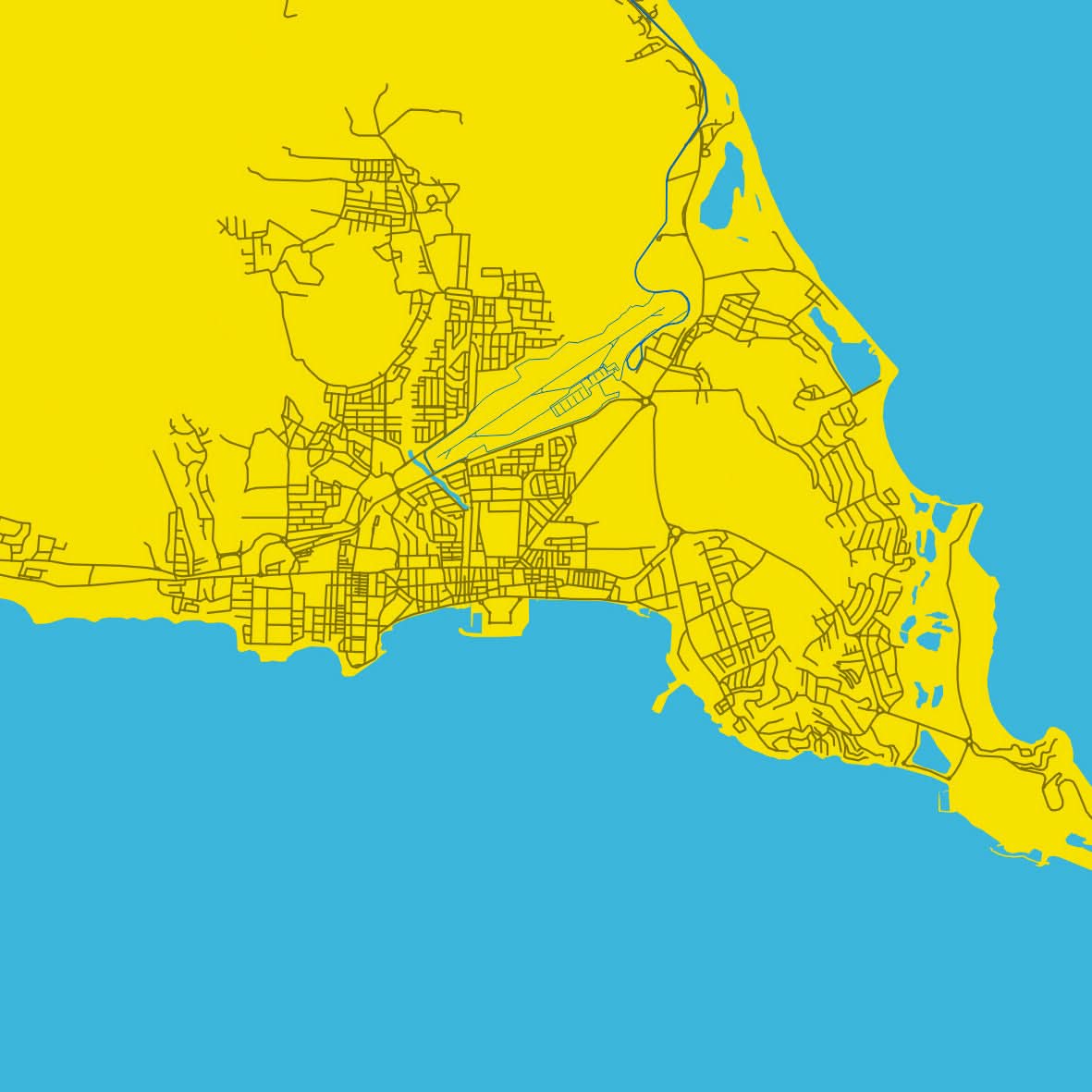 Carte personnalisée dans le style Warhol : îles pop art colorées 