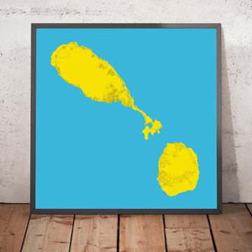 Mappa personalizzata in stile Warhol: isole pop art colorate 