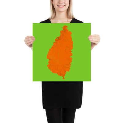 Carte personnalisée dans le style Warhol : îles pop art colorées 